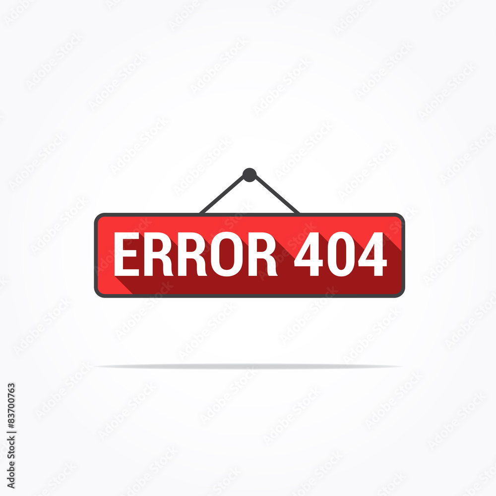 Error 404 Long Shadow Label Error 404 Long Shadow Label