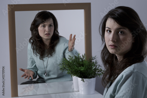 Fotografi Woman with borderline personality disorder