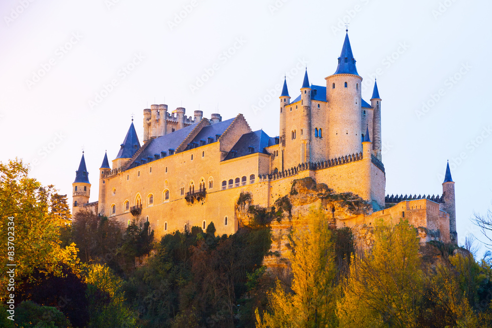 Autumn  view of Castle of Segovia