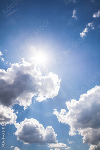 sunny sky background. Nature composition.