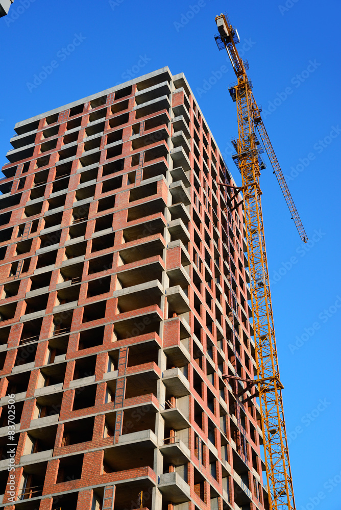 Fototapeta premium construction of a multistory building