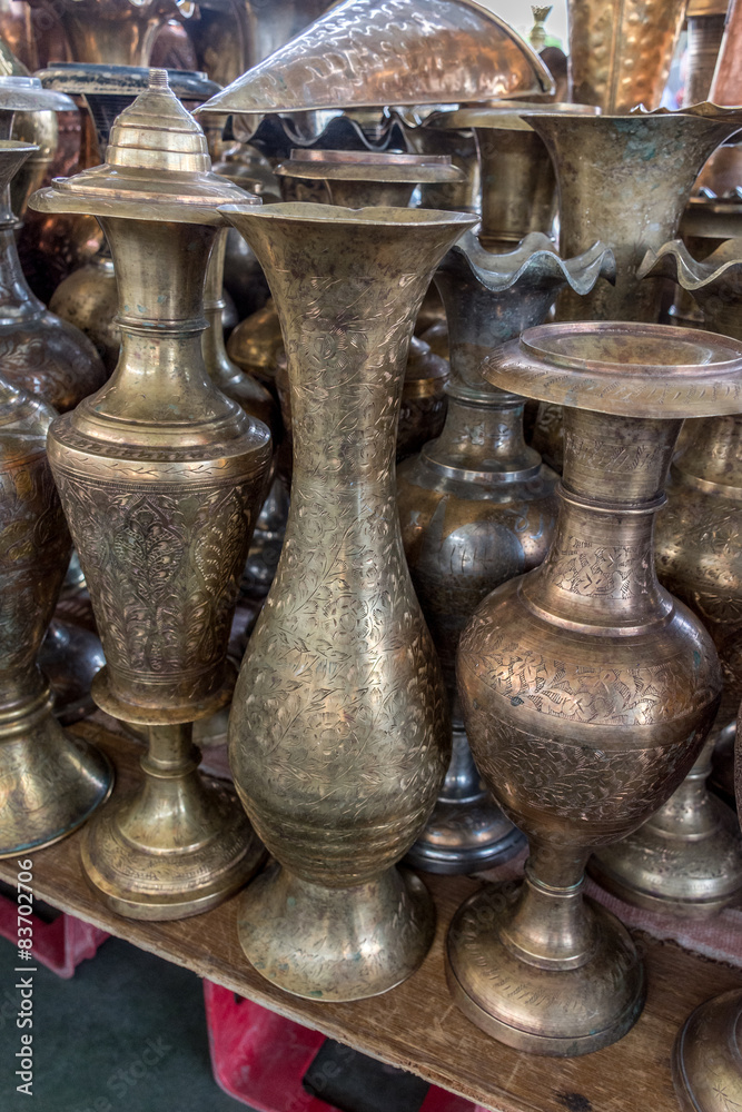 Antique Copper Vases, Pots & Brass Jugs Antique Copper Vases, Pots & Brass Jugs