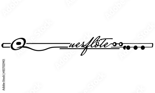 Fotografiet Querflöte als Logotype