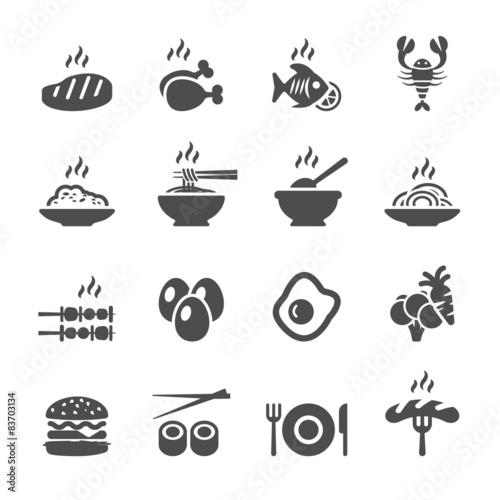 food icon set, vector eps10