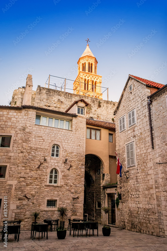 Architectural details in the old town of Split