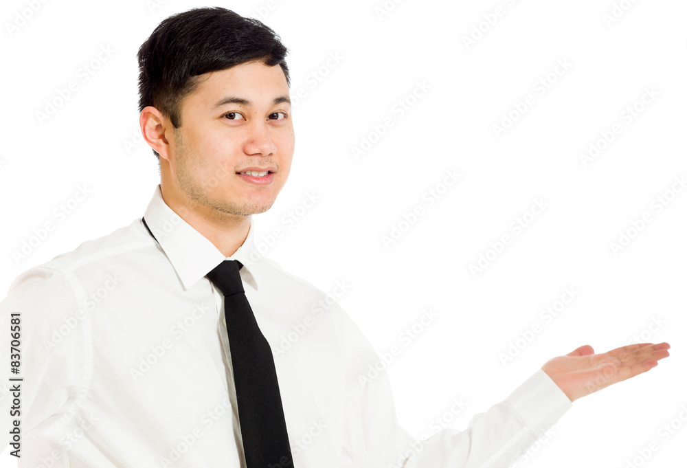 Model isolated hand gesture presenting Model isolated hand gesture presenting