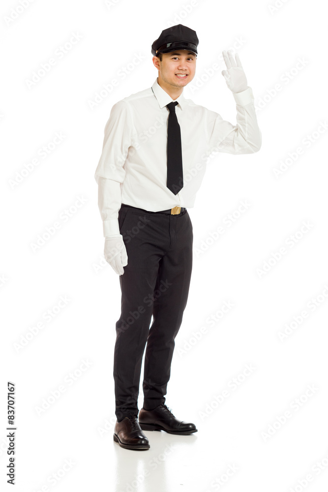 Model isolated ok sign Model isolated ok sign