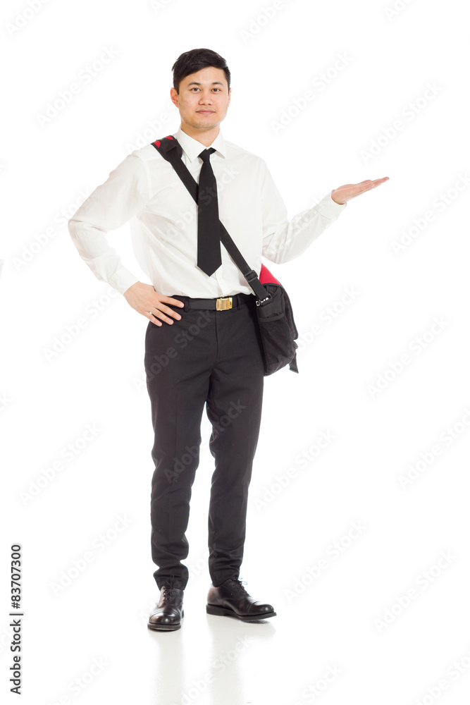 Model isolated hand gesture presenting Model isolated hand gesture presenting