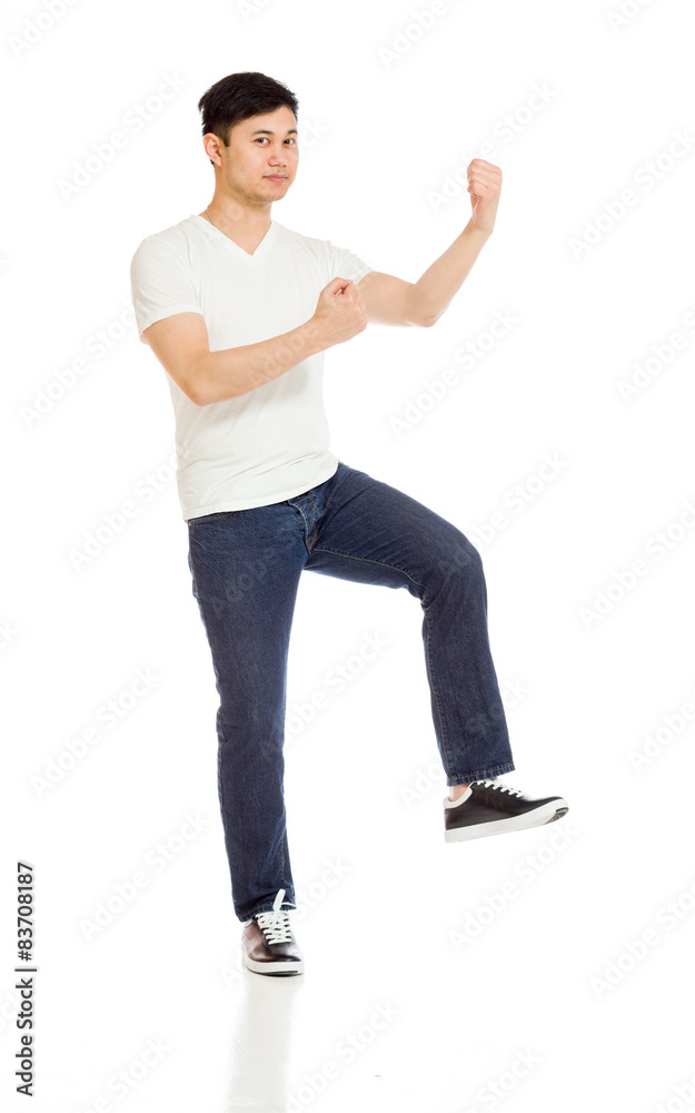 Model isolated cheerful Model isolated cheerful