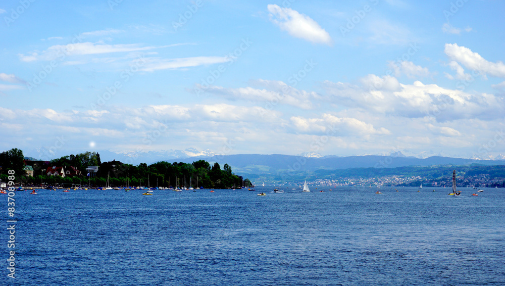 Zurich lake in Switzerland