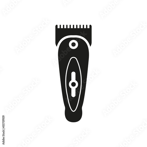 The hairclipper icon. Shaver symbol. Flat
