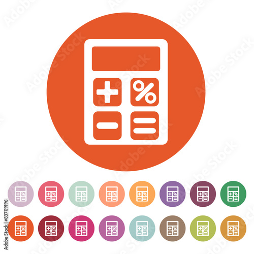 The calculator icon. Accounting symbol. Flat