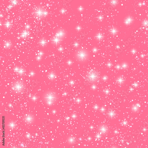 Seamless pattern with shiny stars 