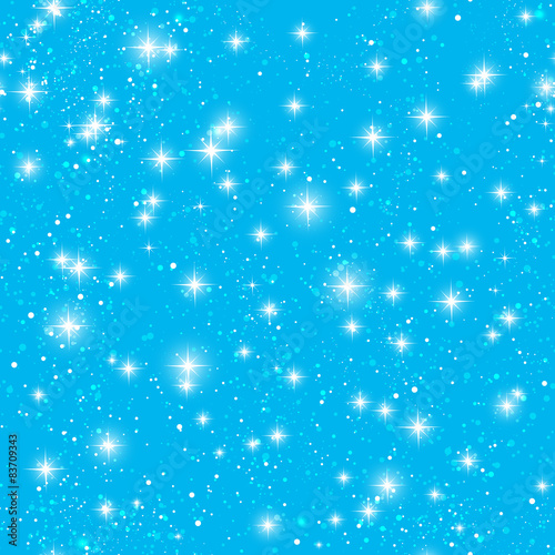 Seamless pattern with shiny stars © evgeniya_m