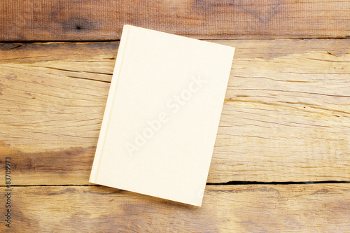 Notebook  on wooden table