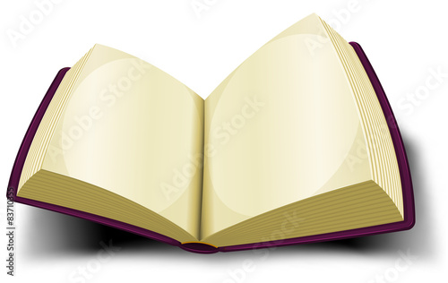 Opened Big Book Icon With Blank Pages