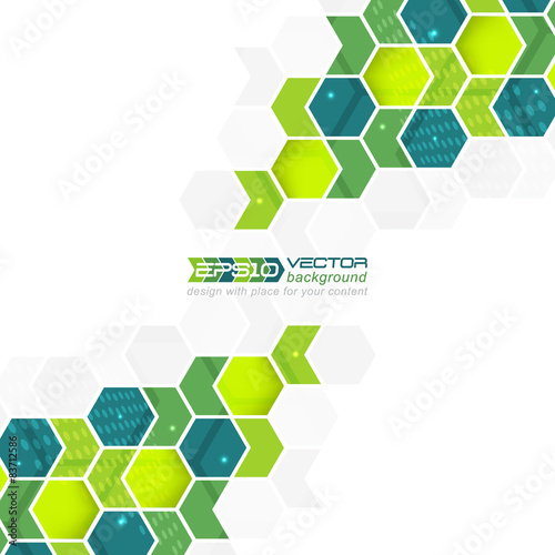 Abstract background, pattern with arrows and hexagons