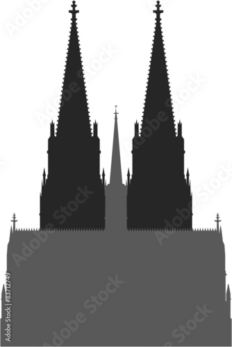Silhouette, Icon, Piktogramm Kölner Dom in Köln photo