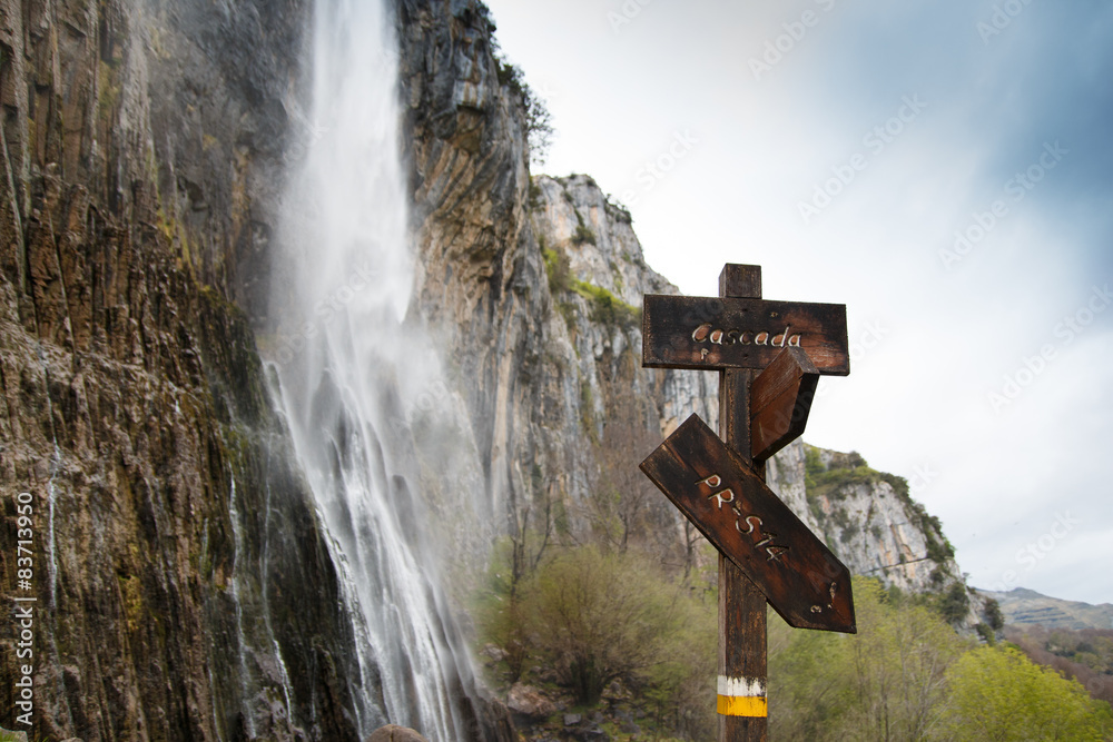 Fototapeta premium Asón waterfall in Cantabria, Spain.