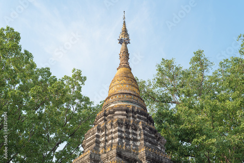 Pagoda at muensarn Temple, Chiangmai, Thailand