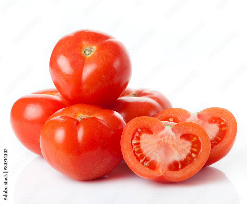 fresh tomatoes isolated on white background fresh tomatoes isolated on white background