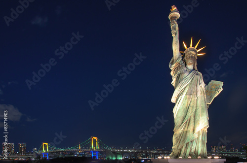 Statue of Liberty Replica in Odaiba, Japan photo