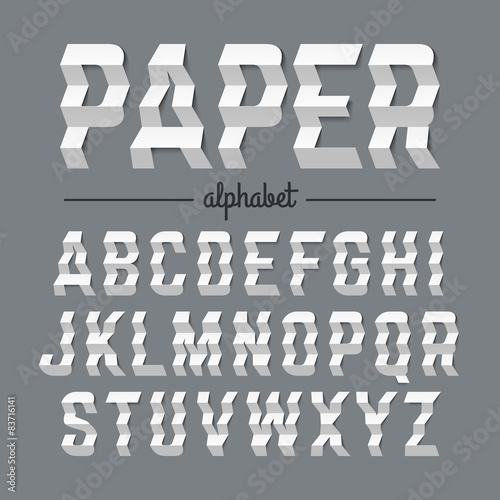 Paper alphabet with zigzag ...