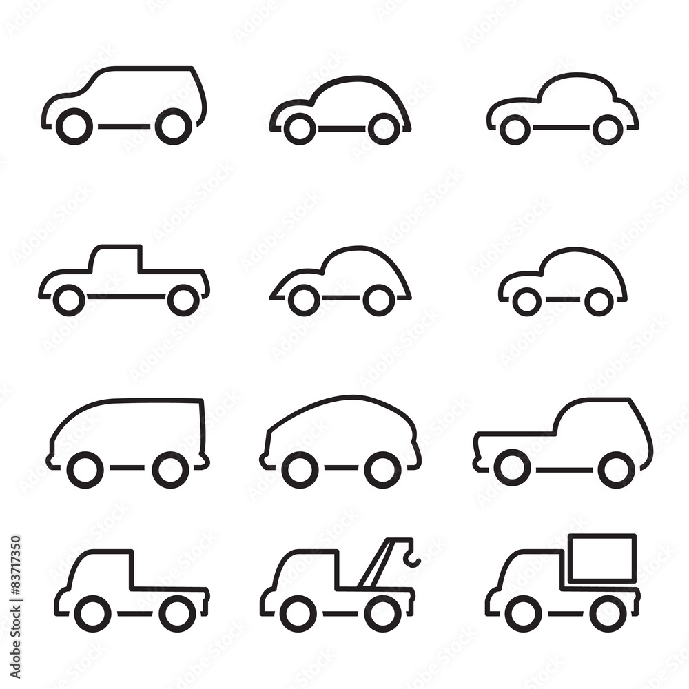 car icon line car icon line