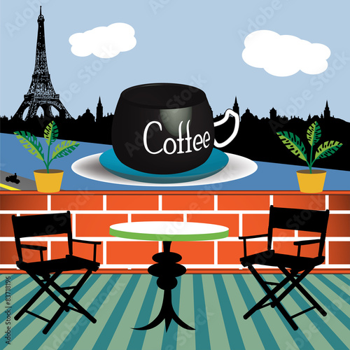 Drinking coffee in Paris