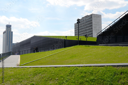 Obraz na płótnie Modern building in Katowice (Poland) w salonie