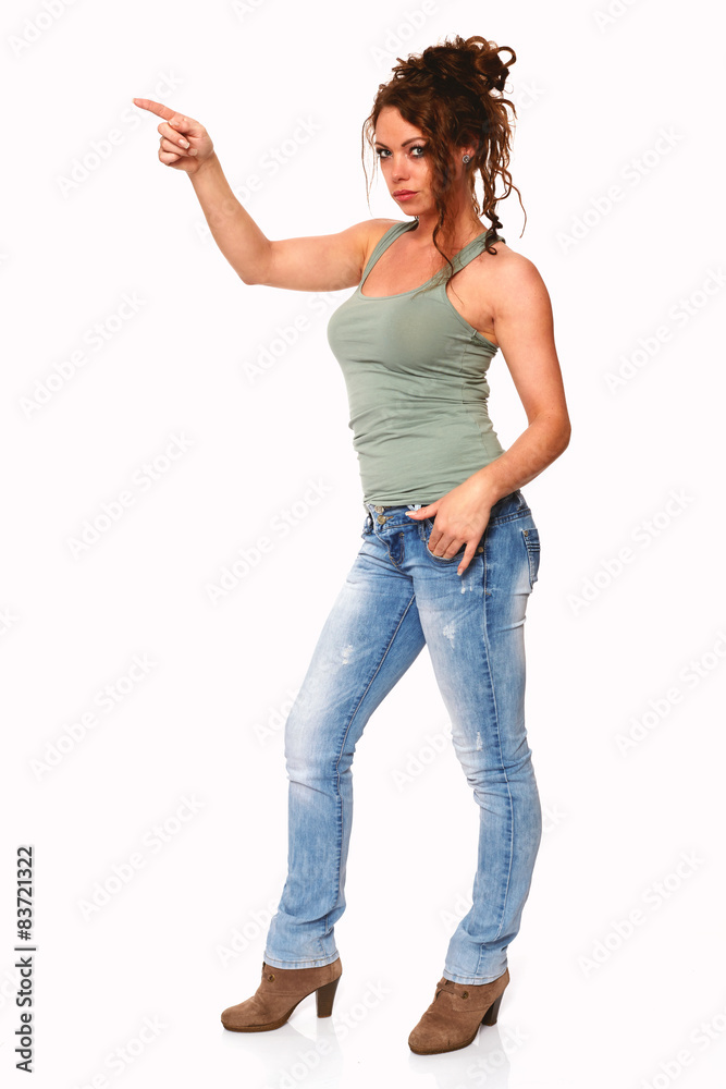 Lockige coole Frau sehr selbstbewusst Lockige coole Frau sehr selbstbewusst