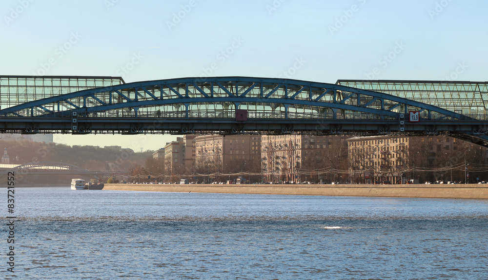Fototapeta premium stock_Andrew pedestrian bridge in Moscow