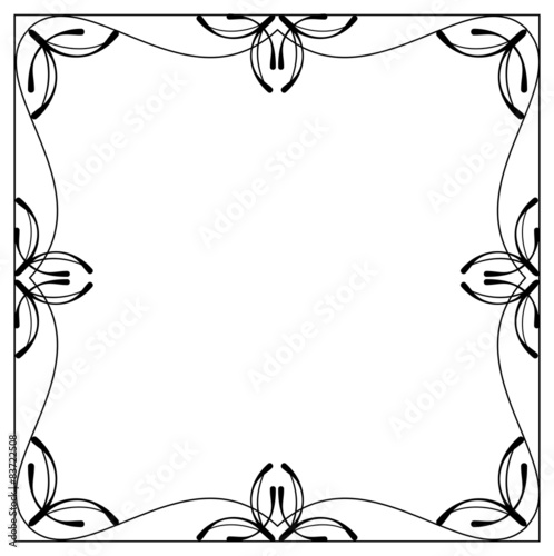 Vector balck and white frame