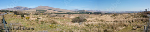 Panoramic view landscape Ring of Kerry