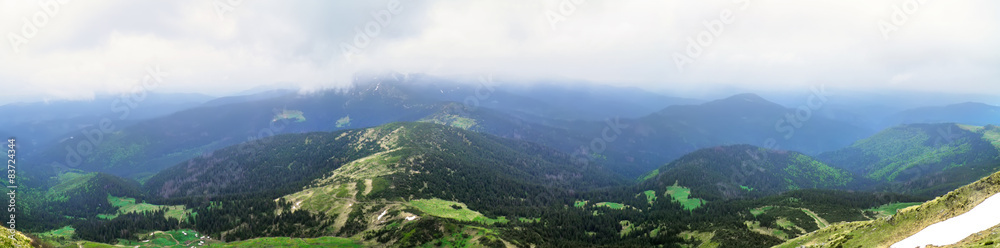Fototapeta premium panorama mountain landscape Carpathians