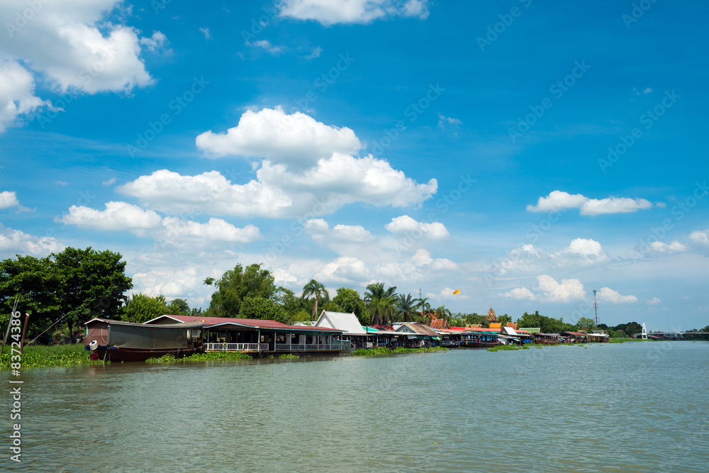 Asian residential lifestyle at riverside Asian residential lifestyle at riverside