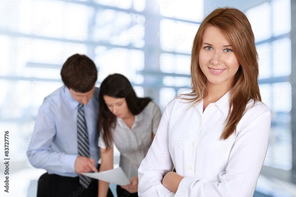 Obraz premium Business, Businesswoman, Occupation.