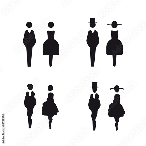 Restroom sign vector