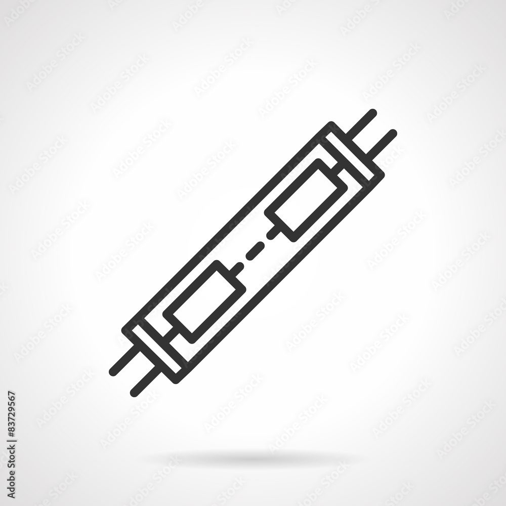 Diode module black line vector icon Diode module black line vector icon