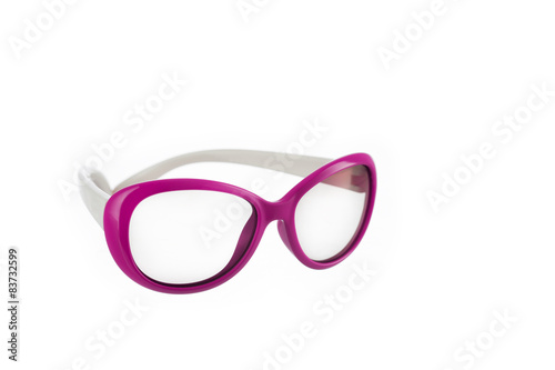Glasses isolated over the white background.