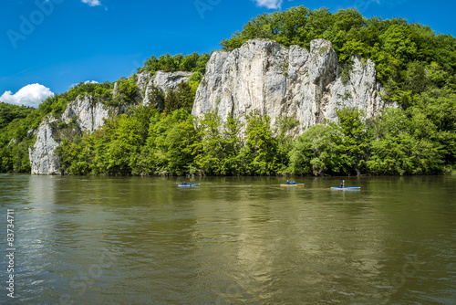 Kajakfahrer im Donaudurchbruch bei Kehlheim © Andy Ilmberger