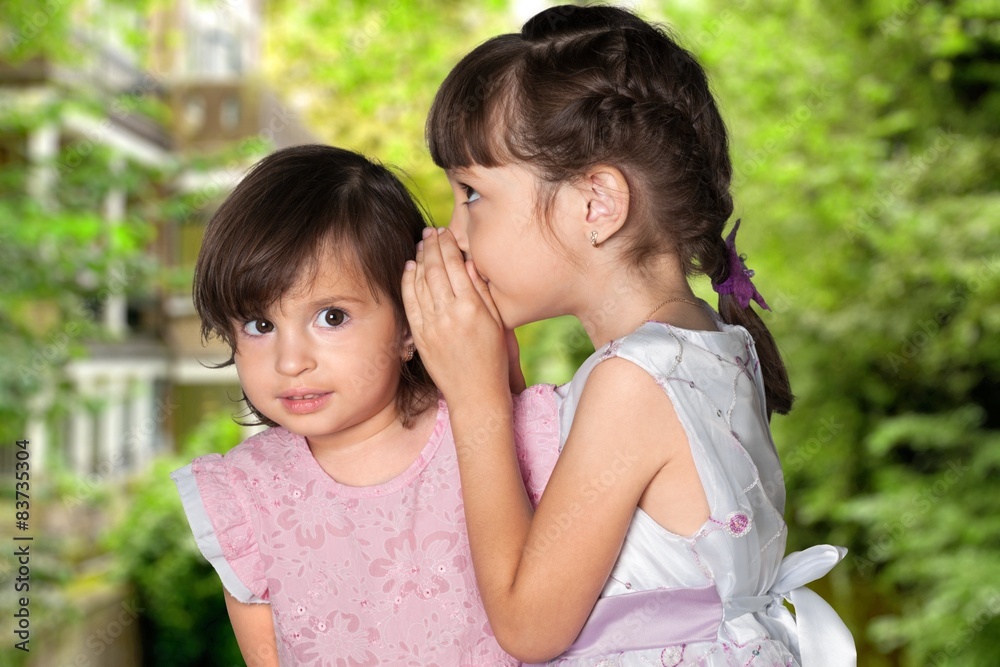 Child, Advice, Whispering.