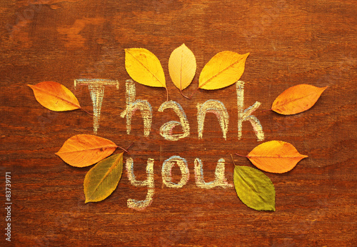 thank you, autumn leaves, thanksgiving card