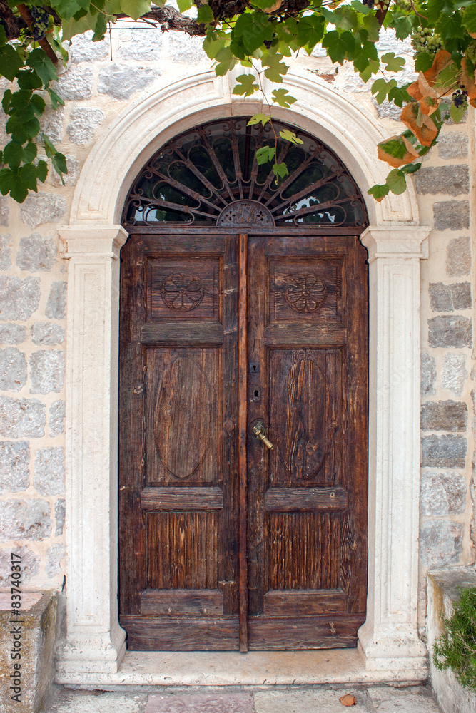 Old brown front door Old brown front door