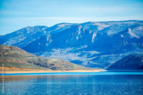 blue mesa reservoir in gunnison national forest colorado photo