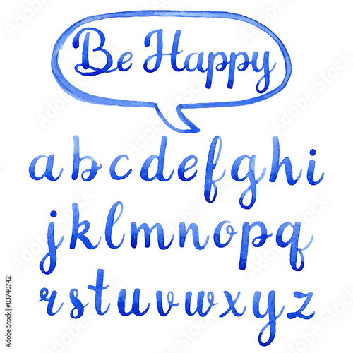 Hand drawn elegant watercolor calligraphic font for your design.