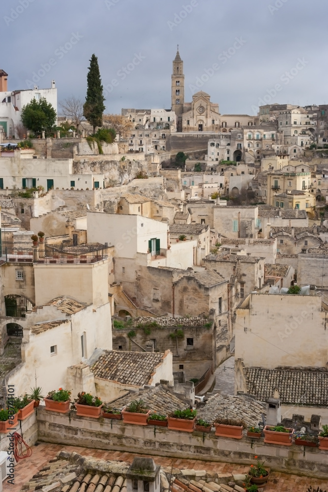 Fototapeta premium view of matera UNESCO world heritage site