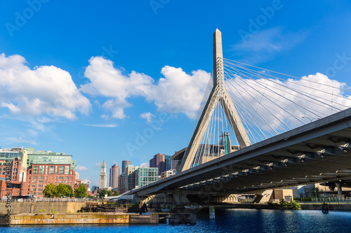 Boston Zakim bridge in Bunker Hill Massachusetts photo