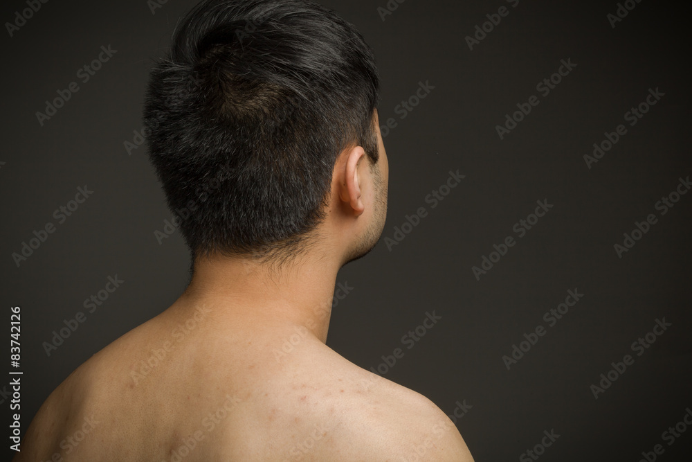 Naklejka premium Model isolated from behind