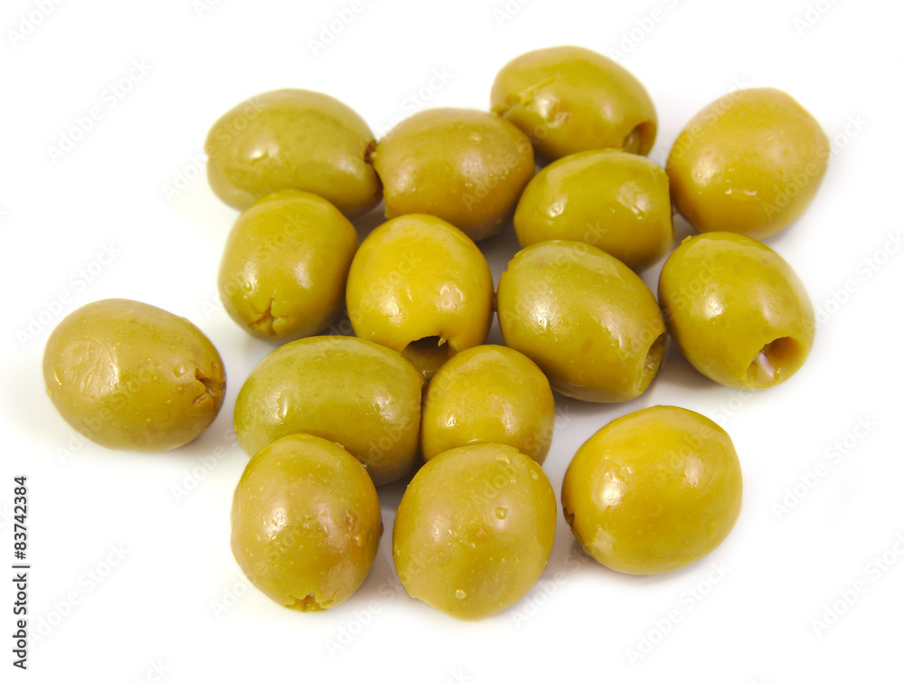 Olives filled with anchovy on white background. Typical spanish Olives filled with anchovy on white background. Typical spanish